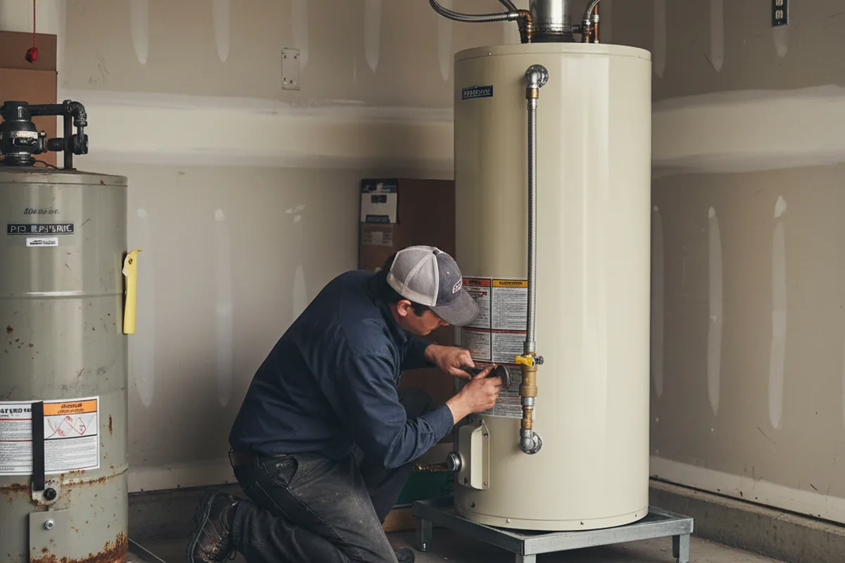 Water heater and shutoff valve replacement in Homeworth